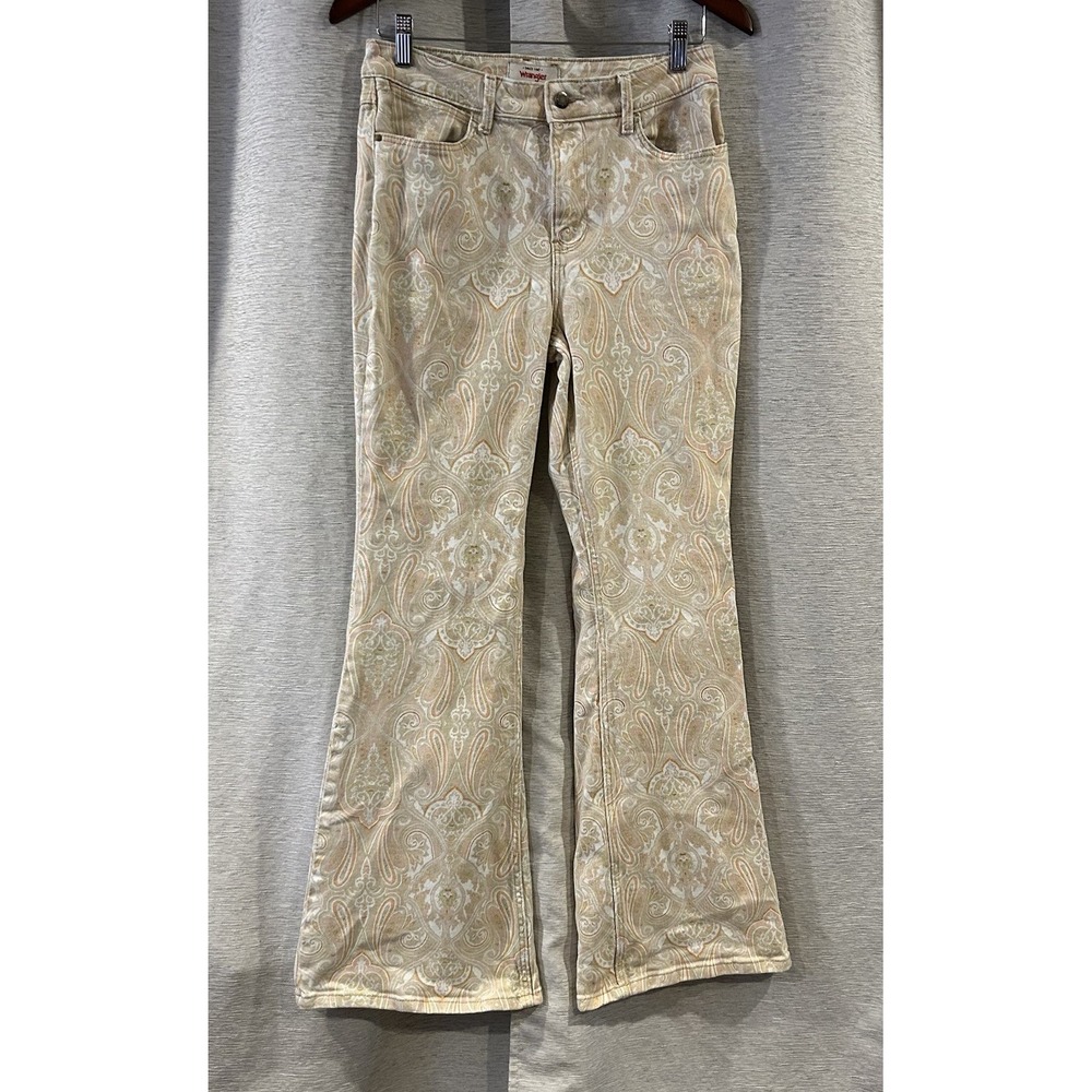 Wrangler Women's High Waisted Fierce Flare Printed Stretch Jeans Size 6X32